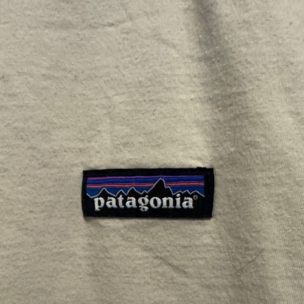 Patagonia Men's Two-Tone Long Sleeve Tee in Brown and Cream - Picture 2 of 7